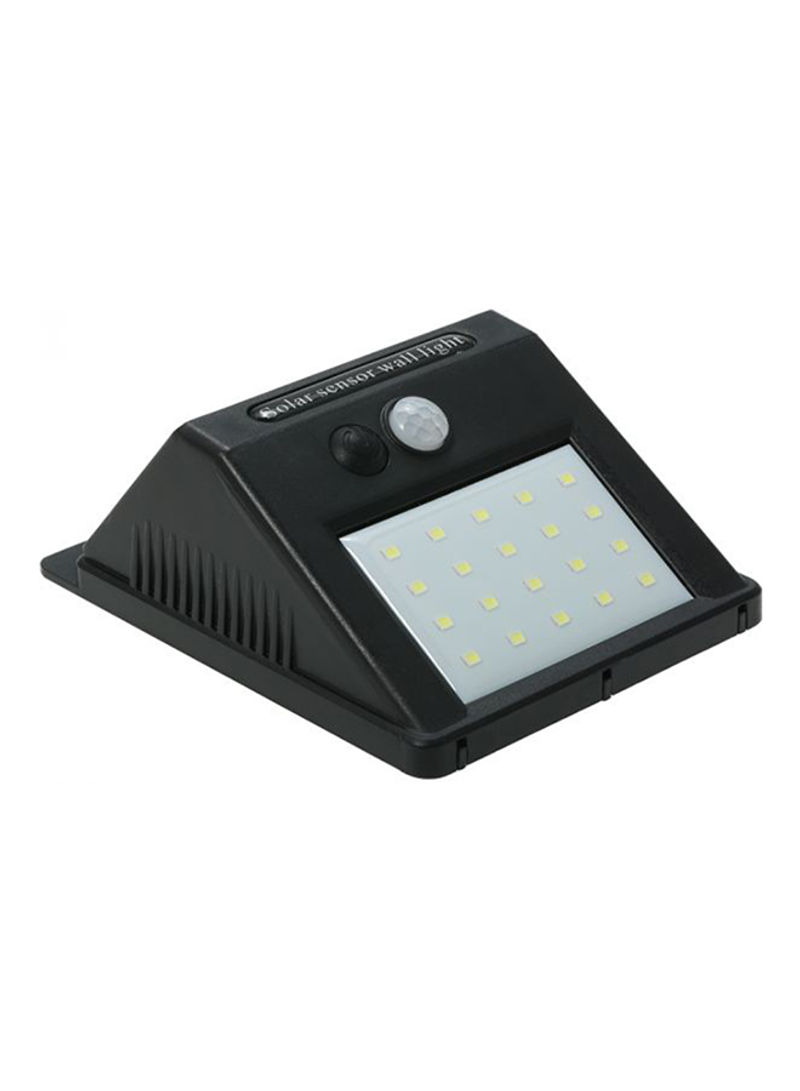 20-LED Solar PIR Motion Sensor Wall Light Black/White 6 x 16cm