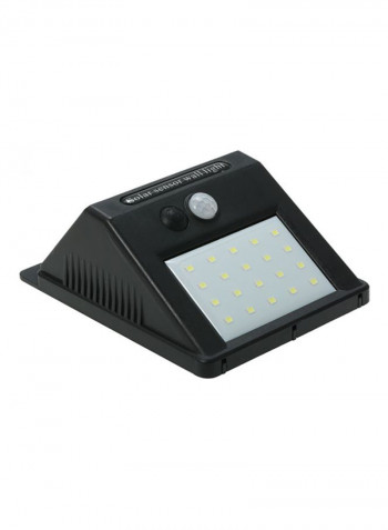 20-LED Solar PIR Motion Sensor Wall Light Black/White 6 x 16cm