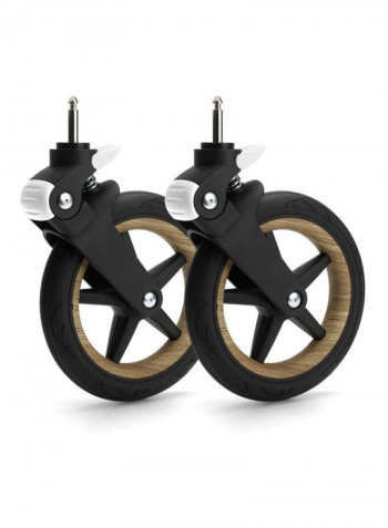 6-Piece Fox Wheel Caps - Wood