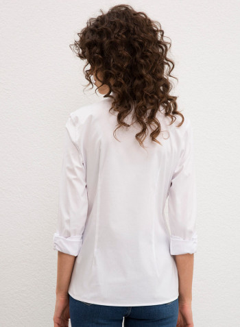 Basic Long Sleeve Shirt White