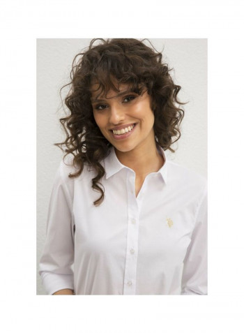 Basic Long Sleeve Shirt White