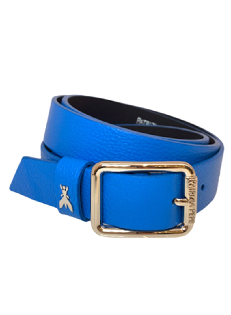Casual Leather Belt Astral Blue