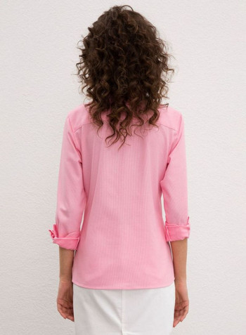 Dobby Pattern Shirt Pink