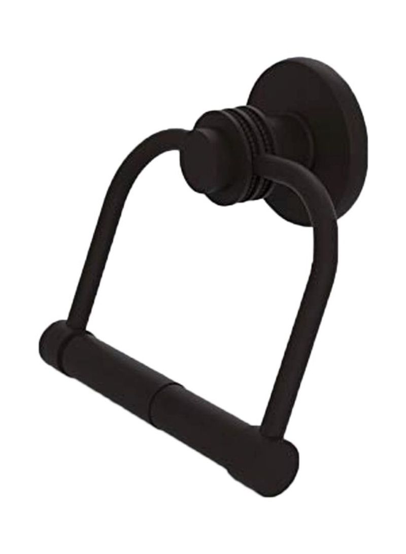 2 Post Tissue Dotted Accents Toilet Paper Holder Black