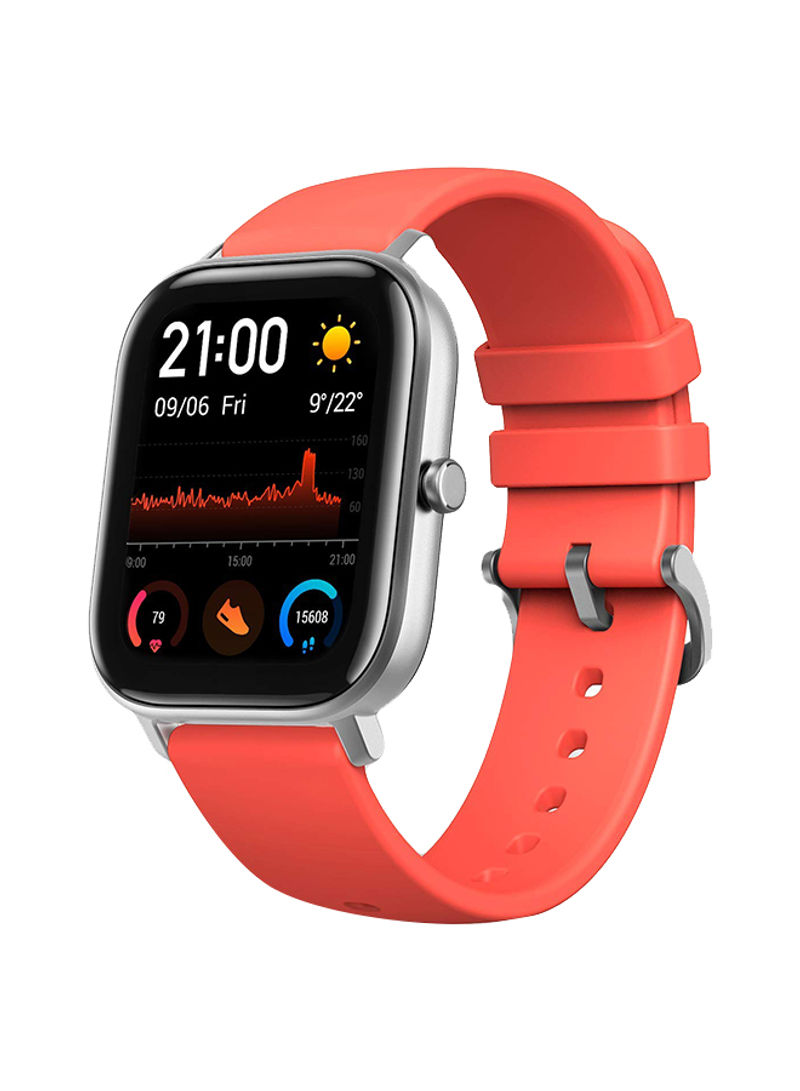 GTS Smart Watch and Activity Tracker With GPS, 14 Days Battery Vermillion Orange