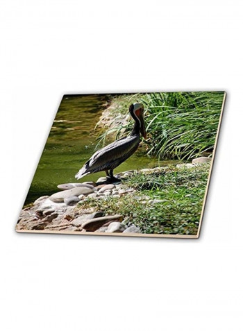 Pelican Printed Ceramic Tile Multicolour