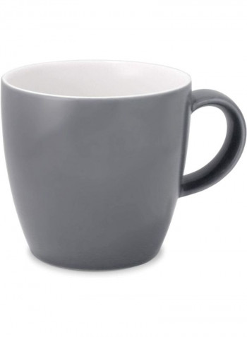 4-Piece Tea Cup With Handle Grey