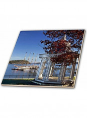 Bar Harbor Sailing Ship Tile Multicolour 12x12x0.25inch