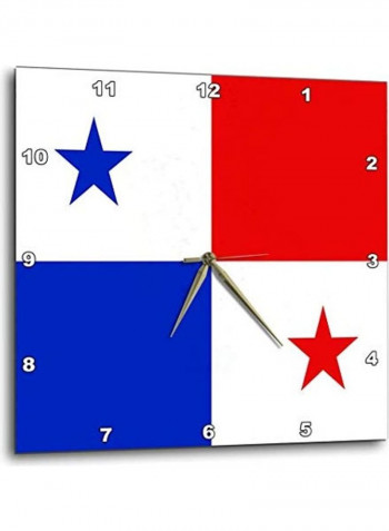 Panama Flag Wall Clock Multicolour 10x10inch