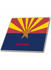 State Flag Of Arizona Decorative Tile Multicolour 12x12x0.25inch