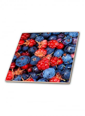 Ceramic Tile Silver/Black 12inch