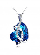 925 Sterling Silver I Love You Heart Pendant Necklace