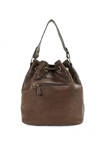 Drawstring Satchel Bag Coffee