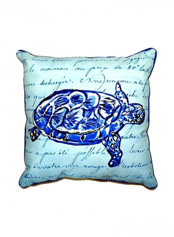 Sea Turtle Printed Corded Pillow Fabric Blue 20x24x6inch
