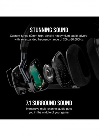 Void RGB Elite USB Wireless Over-Ear Gaming Headset With Mic Carbon