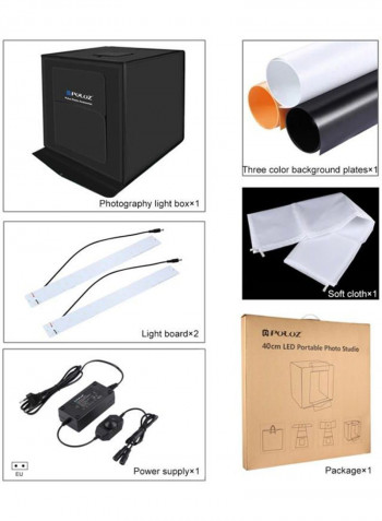 Photo Lighting Studio Shooting Tent Box 40 x 40 cm Black