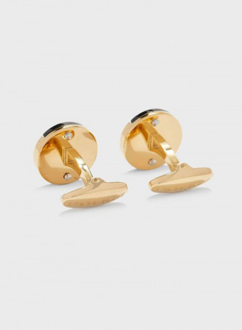 Stainless Steel Gold Plated Cufflinks