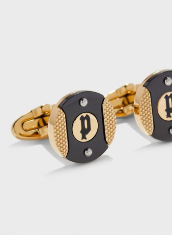 Stainless Steel Gold Plated Cufflinks