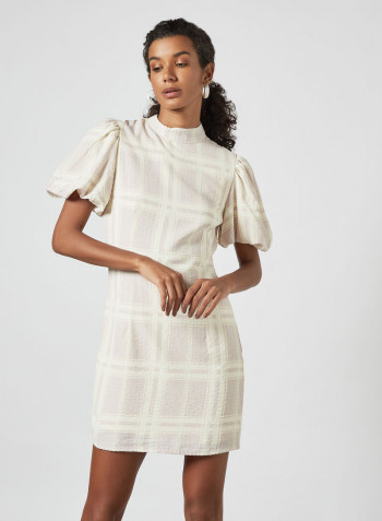Check Print Mini Dress Multicolour