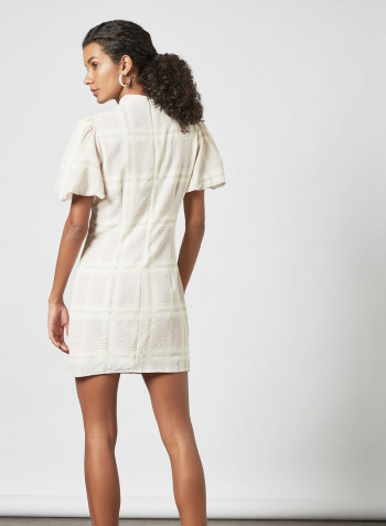 Check Print Mini Dress Multicolour