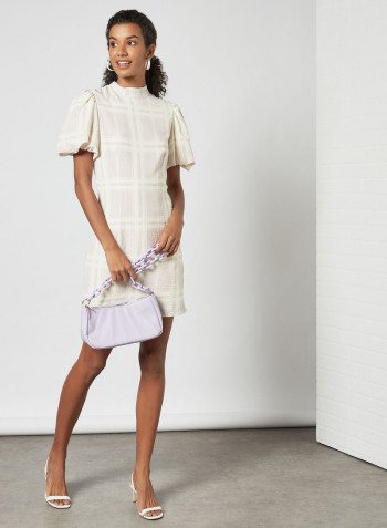 Check Print Mini Dress Multicolour