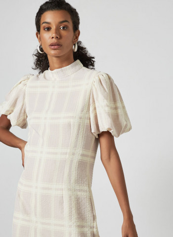 Check Print Mini Dress Multicolour