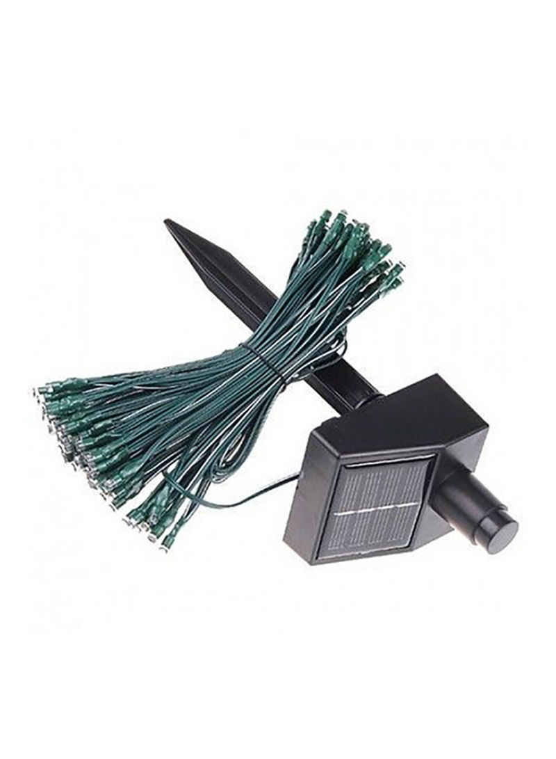 Solar 100 LED String Lights Green/Black 9x7centimeter