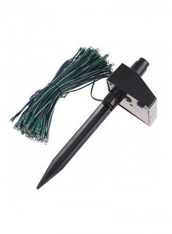 Solar 100 LED String Lights Green/Black 9x7centimeter