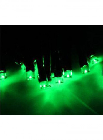 Solar 100 LED String Lights Green/Black 9x7centimeter