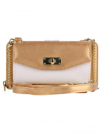 Venice Clutch Gold/White