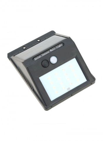 16 LED Solar Light Path Wall Lamp Black 4x16cm