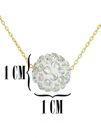 18 Karat Gold Crystal Ball Necklace