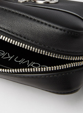 Front Logo Crossbody Bag Black
