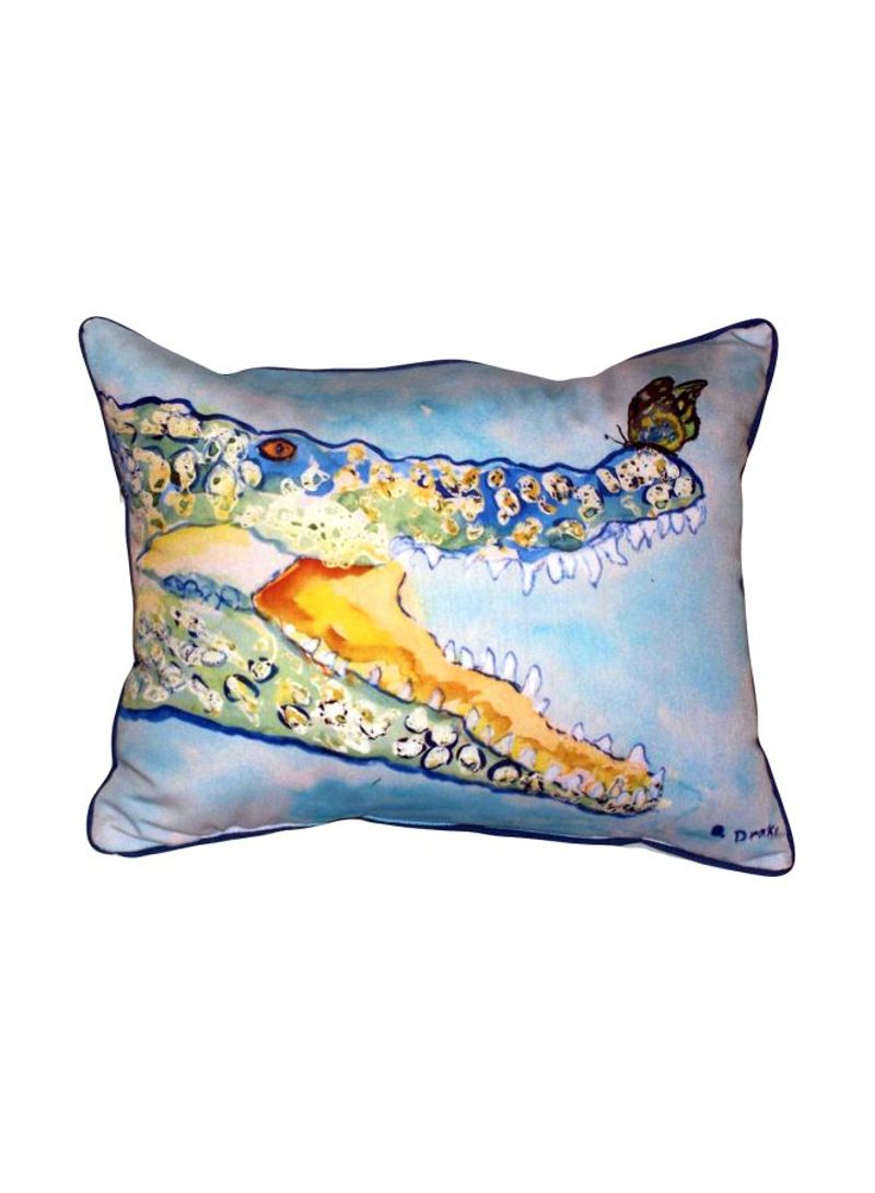 Printed Decorative Pillow Blue/Yellow/Brown 20x24inch
