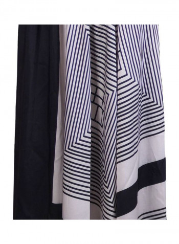 Women's Stripe Blouse with Long Skirt Black/White
