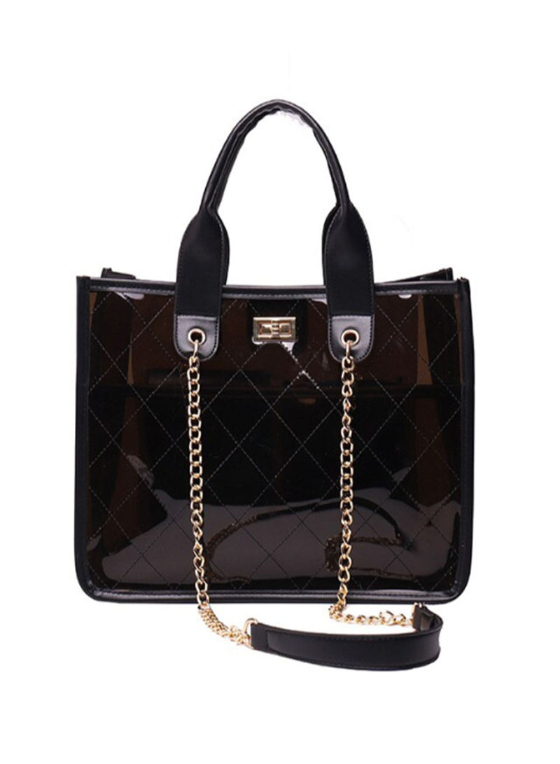 Fashion Solid Design Shoulder Bag Black