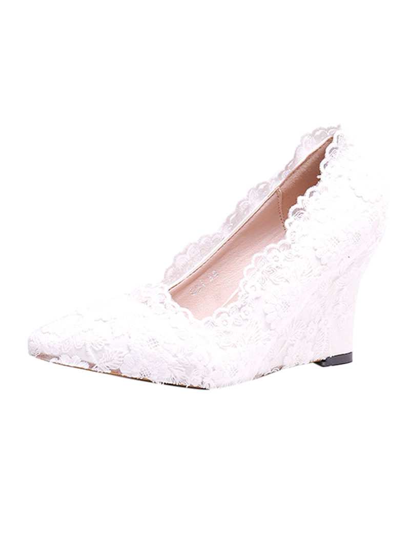 Pointed Toe Pumps White