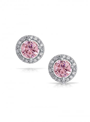 925 Sterling Silver Cubic Zirconia Studded Stud Earrings
