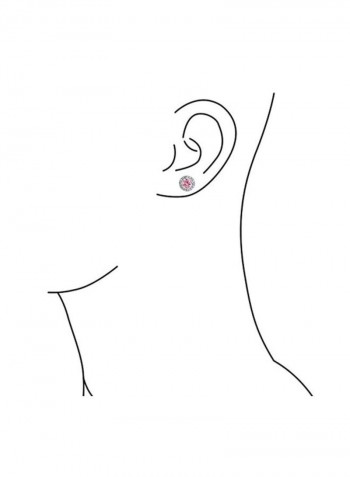 925 Sterling Silver Cubic Zirconia Studded Stud Earrings