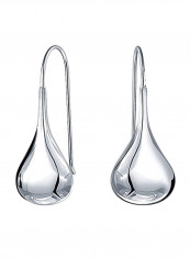 925 Sterling Silver Rain Drop Puffed Geometric Earrings