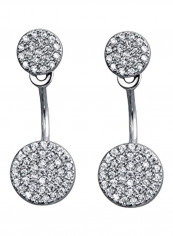 Cubic Zirconia Studded Rhodium Plated 925 Sterling Silver Earrings reviews Cubic Zirconia Studded Rhodium Plated 925 Sterling Silver Earrings