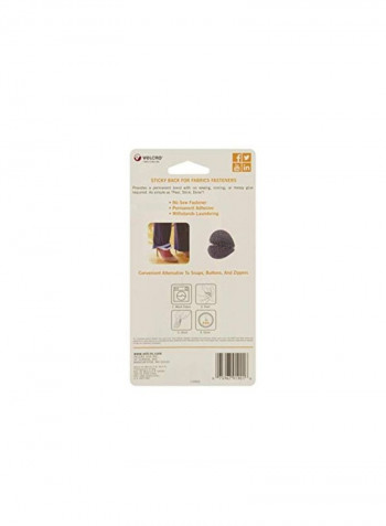 16-Piece Permanent Sticky Back Black