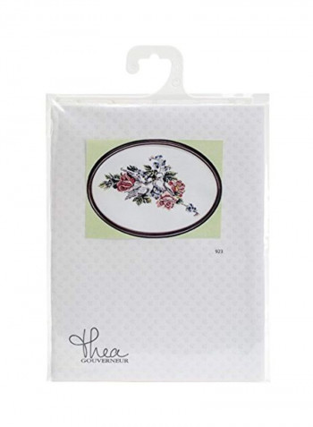 12-Piece Poetry Love Birds On Aida Cross Stitch Kit Green/Pink/Blue