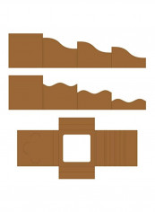4-Piece Foldout Card Beige
