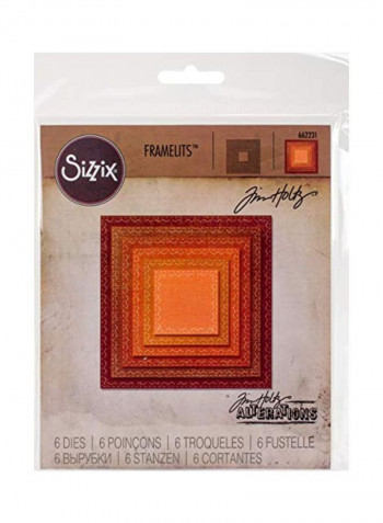 6-Piece 3D Framelits Die Set Brown/Orange