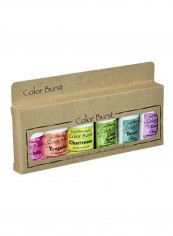 6-Piece Caribbean Brights Colour Burst Powder Pink/Green/Purple