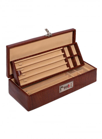 Leather 2 Tier Jewellery Box