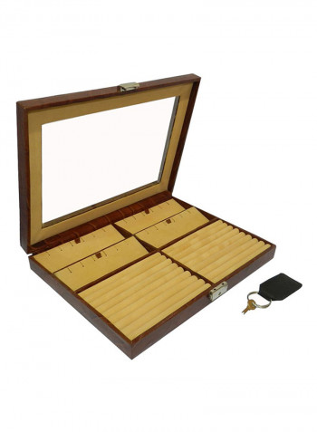 Leather Ring And Earring Jewellery Box