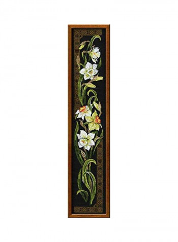Counted Cross Stitch Kit Black/Green/White