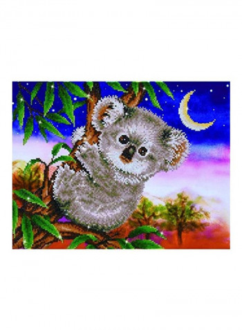 Dotz Diamond Koala Snack Embroidery Facet Art Kit Purple/White/Beige